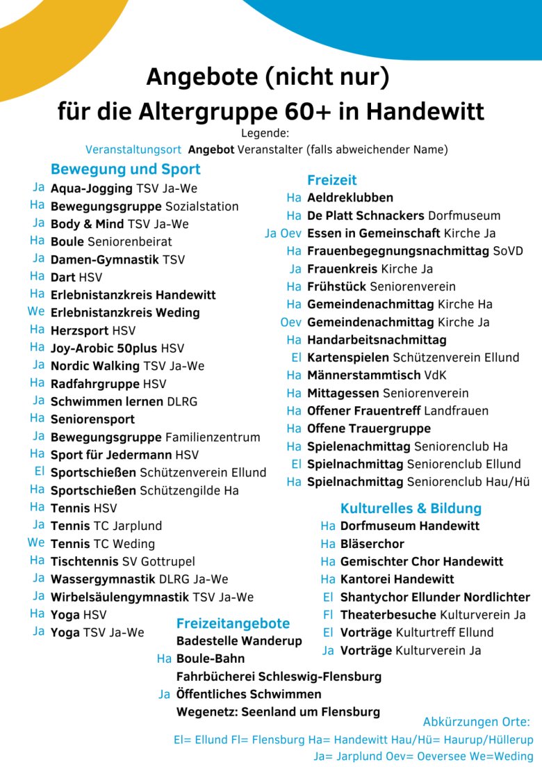 engagiert - Angebote 60+