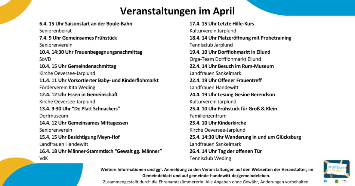 Facebook Terminübersicht quer - April 26 quer