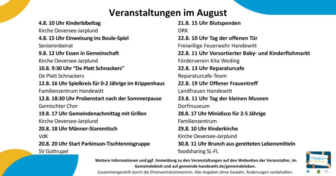 Facebook Terminübersicht quer - August 26 quer