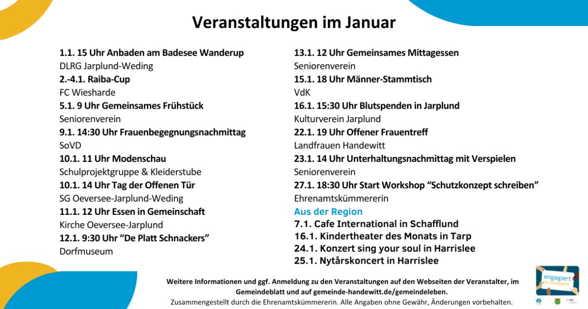 Facebook Terminübersicht quer - Jan 25 quer