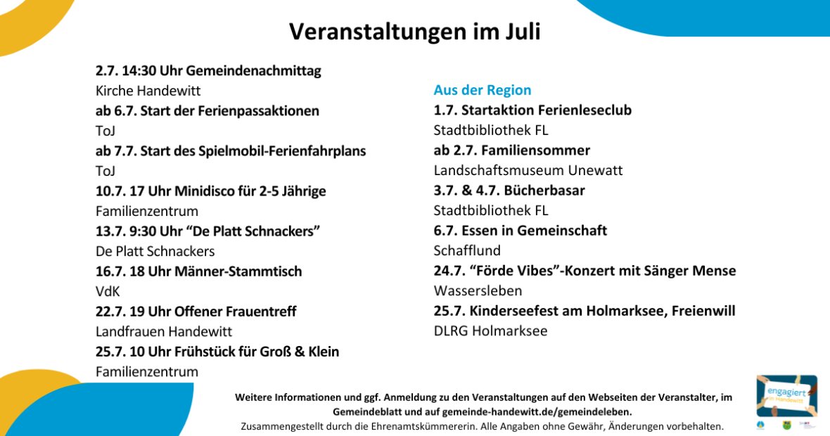 Facebook Terminübersicht quer - Juli 26 quer Facebook Terminübersicht quer - Juli 26 quer