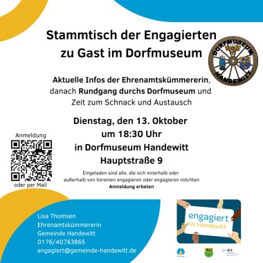 Ehrenamt allg. facebook - Ok. 26 Stammtisch Ehrenamt allg. facebook - Ok. 26 Stammtisch